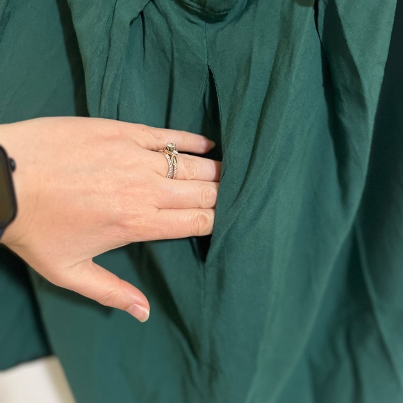 Chic Green A-Line Skirt with Belt - Picture 7 of 9